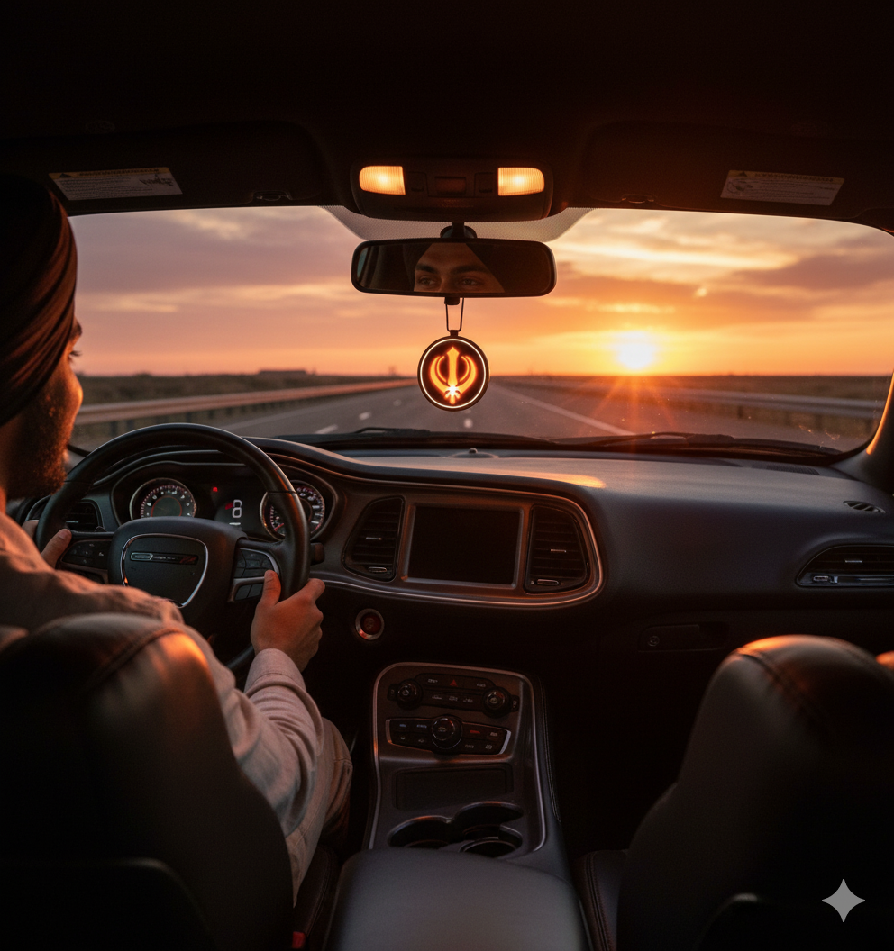 Khanda Car Light Charm