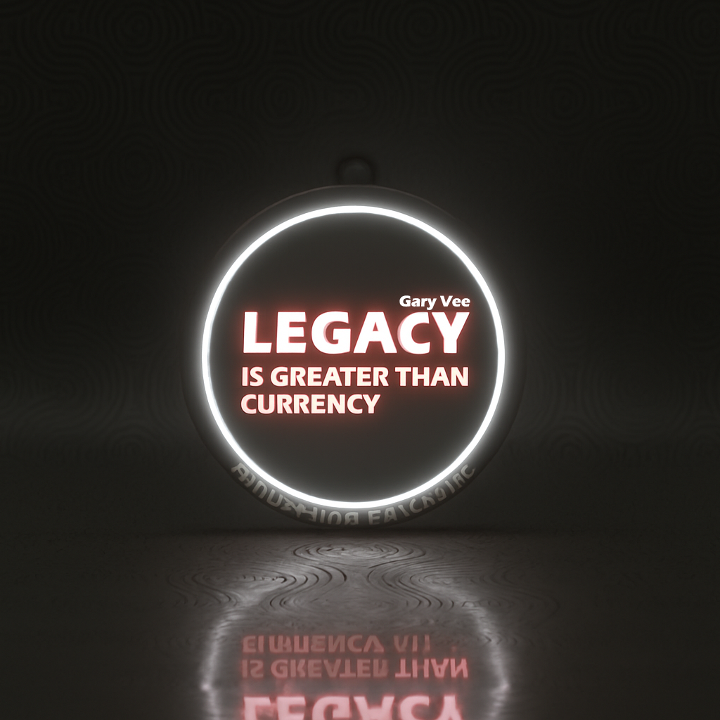 GARYVEE "LEGACY IS GREATER THEN CURRENCY" HALO PENDANT